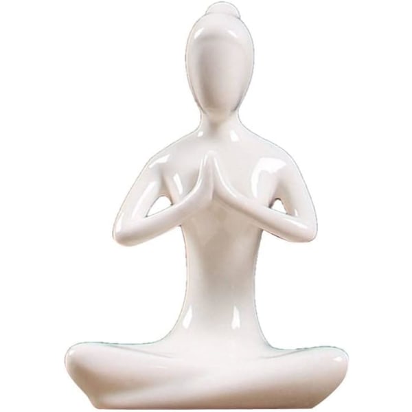 Zen Skulptur Figur Yoga Tænker Have Ornament Statue Hjem C