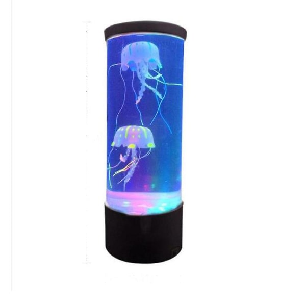 Monivärinen LED Jellyfish Lava -lamppu, USB latausyövalo, pyöreä pöytälamppu kotitoimistoon, pöytäsisustus
