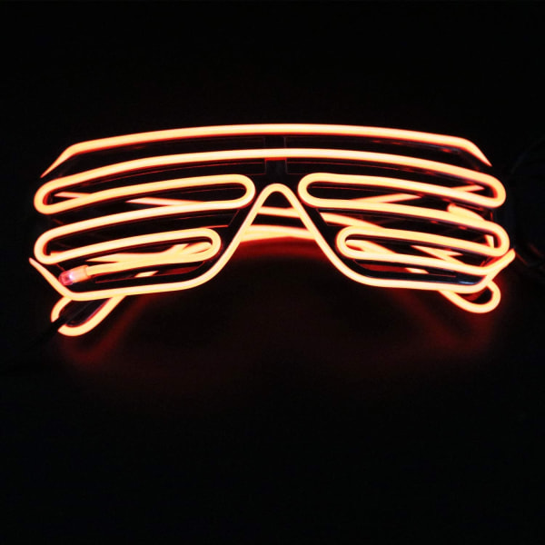 Självlysande glasögon lyser coola glasögon, LED festglasögon lyser öga