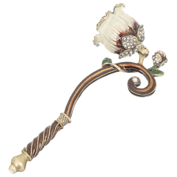 Candle Wick Snuffer Candle Snuffer Painted Flower Lysestake Vintage Rhinestone Wiccan Pagan Spiritual Religious Candle Tool