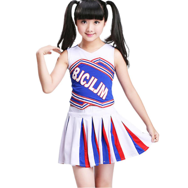 Børn Pige Cheerleading Tøj Kostumer Fodbold Basketball Aerobic Tøj Beklædningsgenstand 120 cm Sokker Uden Guirlande Som vist Størrelse 2
