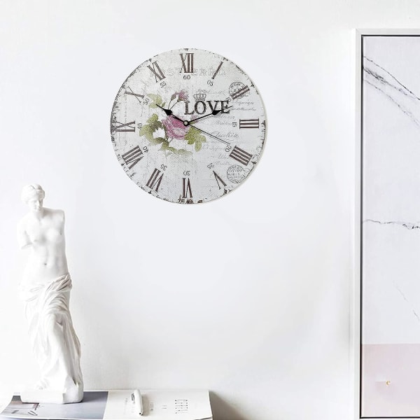 Puinen seinäkello, 30 cm vintage kello, moderni design-seinäkello 541a |  Fyndiq