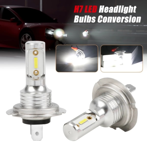 2-delad H7 helljusavkodningslampa LED-dimma för bilar