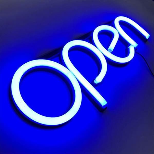 Neon LED Åpent Skilt Lys Reklame Hengelampe blue