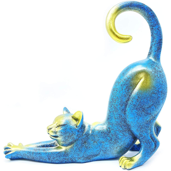 Kissan venytyspatsas hahmoveistos lahjat kissan ystäville taiteen ystäville