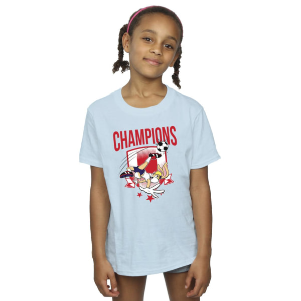 Looney Tunes Girls Lola Football Champions puuvillainen t-paita 3-4 v Baby Blue 3-4 vuotta