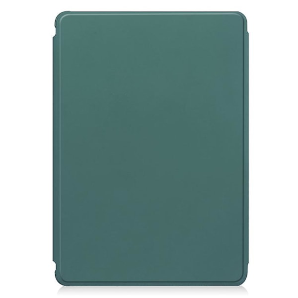 For Samsung Galaxy Tab S9 Fe+ 360 Rotation Transparent Smart Case with Keyboard Dark Green