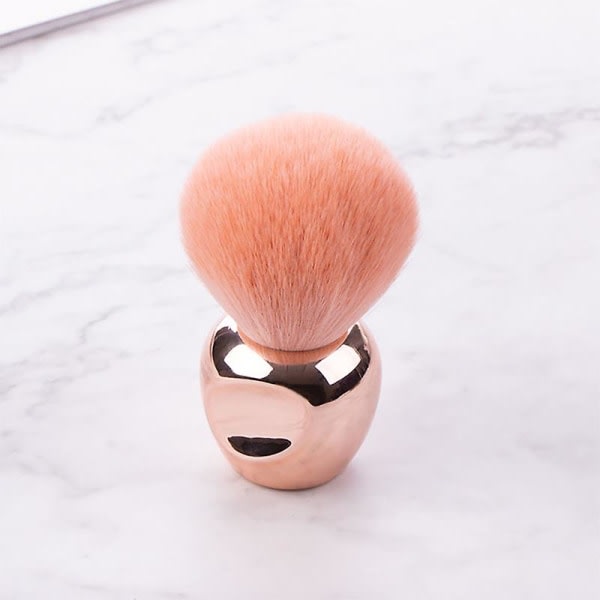 Bærbar Clear / Rose Gold Foundation Makeup Borste Kabuki Ansiktsskönhetsværktøj Ansiktspulverrouge Kosmetiske borstar