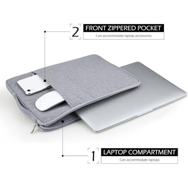 13-tuumainen kannettava tietokoneen suojakotelo Vedenpitävä pehmeä salkku Suoja MacBook Air 13 M2 M1 A2681 A2337 A2179(2018-2022)/MacBook Pro 13 M2 M1 A2338 Harmaa