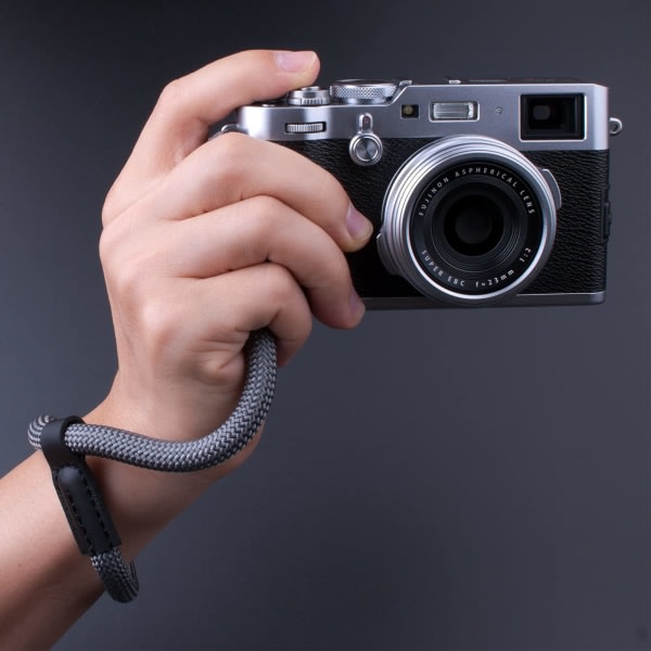 Kamerahåndleddsstropp kompatibel med Sony A6100 A6600 A6400 A6000 A6300 A6500 RXIR II RX10 IV X100F X-T30 X-T4 X-T3 X-T20 X-T2 X100S E-M10 Mark Grey