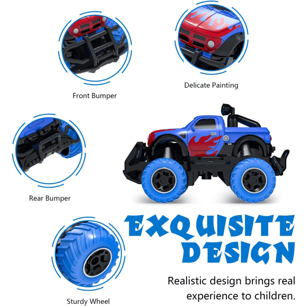 Småbørnslegetøj til 4-5-årige drenge RC-bil fødselsdagsgaver (blå)