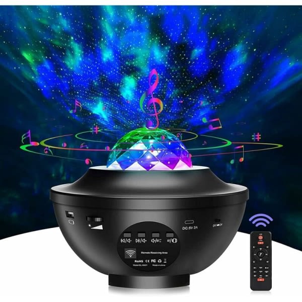 LED Star Projector Lamp - Star Sky Projector 21 Modes & Remote Co
