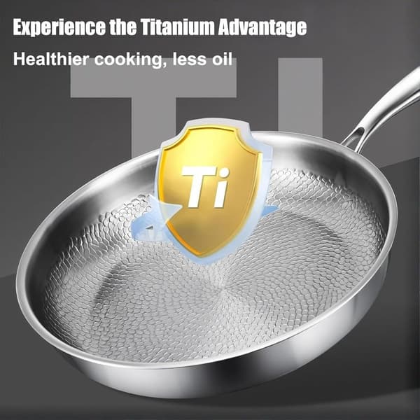 Titanium Stekepanne 100 % Non-Stick Belegg Sunn Matlaging