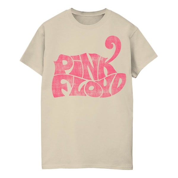 Pink Floyd Dame/Dame Retro Logo Cotton Boyfriend T-Shirt XL Sand XL