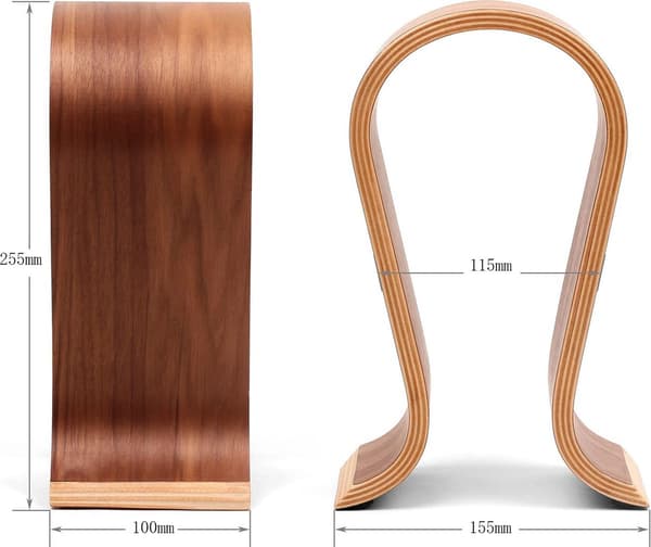 Hovedtelefonholder i træ Universal stander Premium Ergonomisk til Gaming Headset