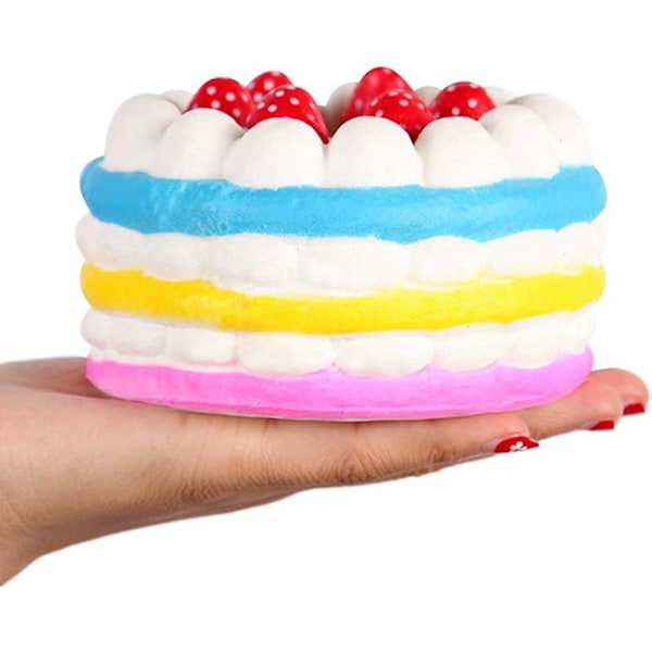 4,33\" Squishies Jumbo Langsomt Stigende Kawaii Fargerike Squishies Jordbærkake Duftende 1 stk