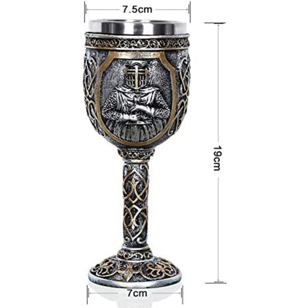 Personlig bägare mugg Medeltida Viking Knight Royal Chalice