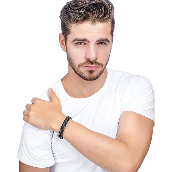Flätade läderarmband för män Armband Armband Mode