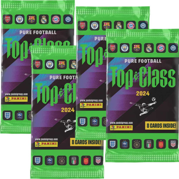 Fotbollskort - Panini Top Class 2024 - 4 paket (Totalt 32 kort)
