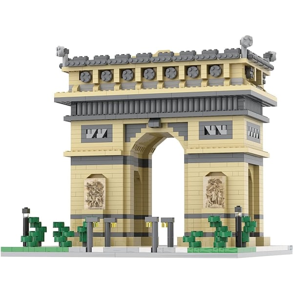 Miniature miniblokke Arc de Triomphe Byggemodelsæt Byggelegetøj Gaver til børn og voksne
