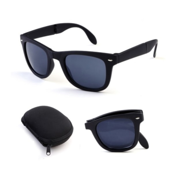 Vikbare Svarte Wayfarer Solbriller svart