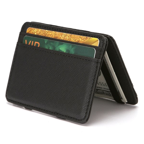Tunna PU-läderplånböcker Business Kreditkortshållare Grön