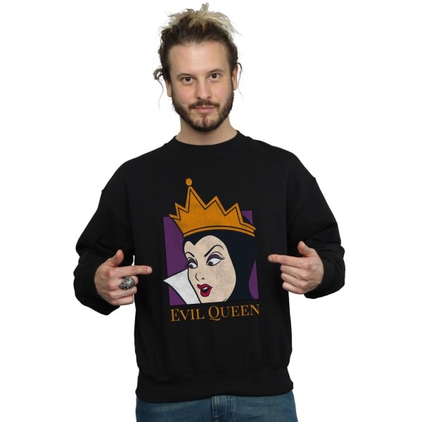 Disney Mens Evil Queen Cropped Head Sweatshirt 3XL Svart Black 3XL