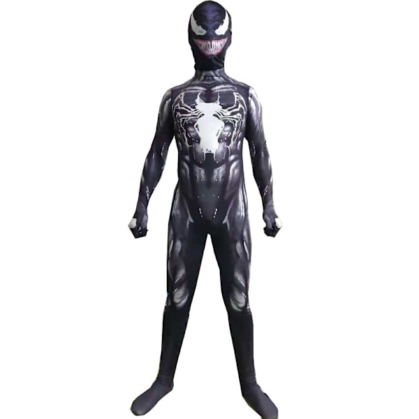 Venom Spiderman Bodysuit Voksen Børn Maskeraddrægt Superhelt Kostumer Drenge Halloween Fest Cosplay Jumpsuit Outfits 110cm