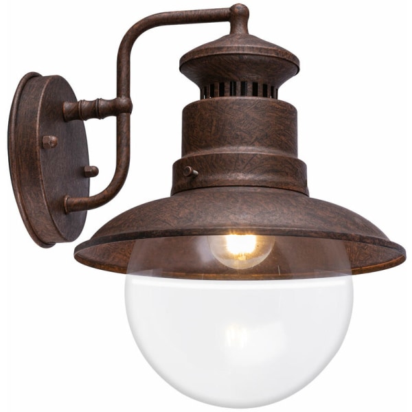 Udendørs væglampe facade vintage rusten belysningslampe med LED