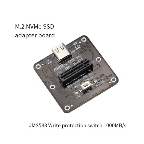 M.2 Nvme Sata Ssd-kabinettadapterkort 2tb Jms583 USB Gen2 10gbps Hdd-kabinettutvidelsesadapter
