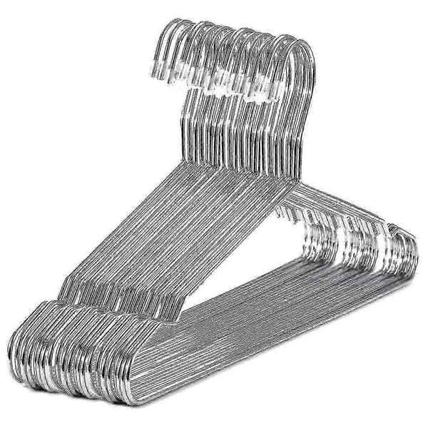 Kleshengere i rustfritt stål 40 cm 20 stk Standard kleshengere med hakk Plassbesparende