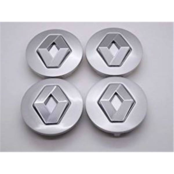Set med 4 st navkapslar för aluminiumfälg 8200043899 Renault 60 mm - Emblem-XF3-
