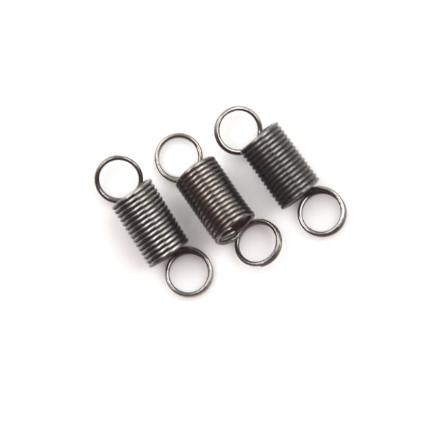 50 stk 15 mm rustfrit stål lille trækfjedre med krog til T Sort - Perfekt Sort Black one size