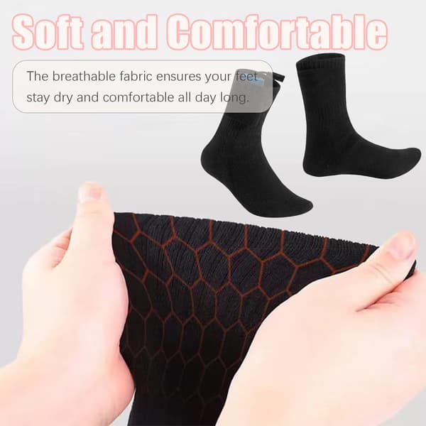 Battery Heated Thermal Socks, Rechargeable 8 Hours Battery Life 667