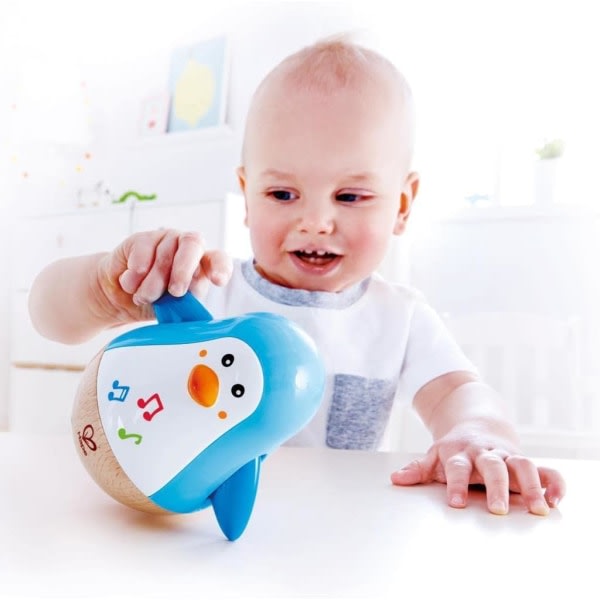 Musik swinger | Farverig Swing Melody Penguin, Legetøj til børn 6 måneder+, Blå