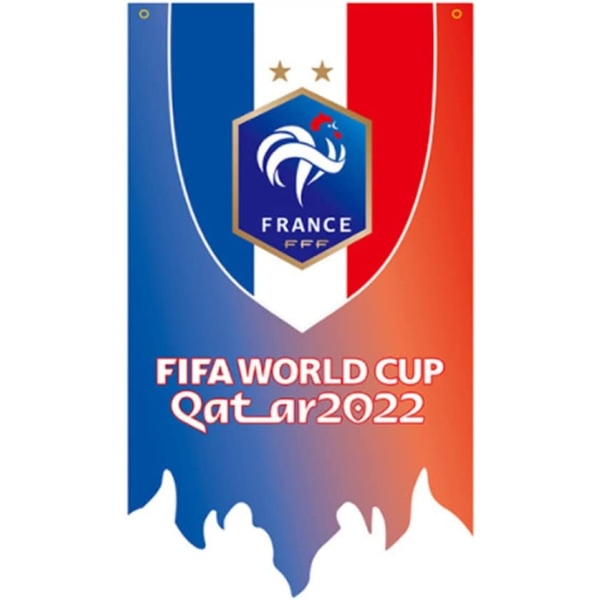 2-pack 30X50" Qatar World Soccer Cup-flagga (för Frankrike)