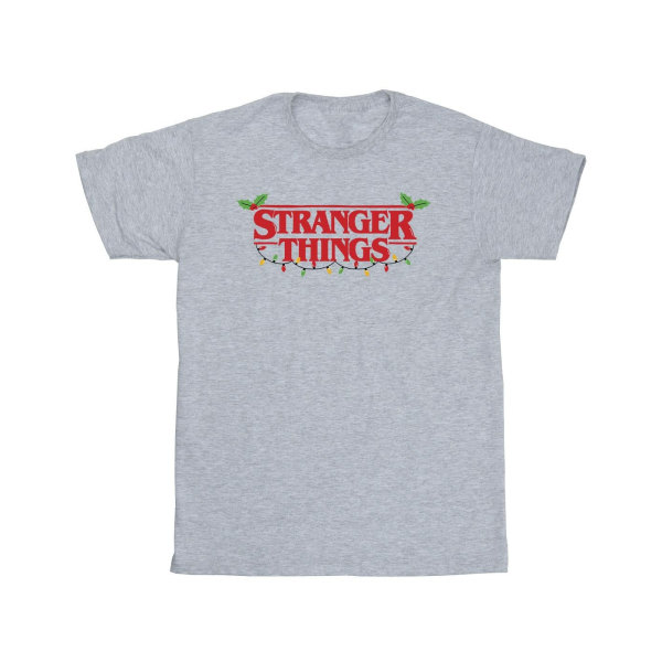 Netflix Boys Stranger Things Christmas Lights T-shirt 9-11 år Sports Grey 9-11 Years