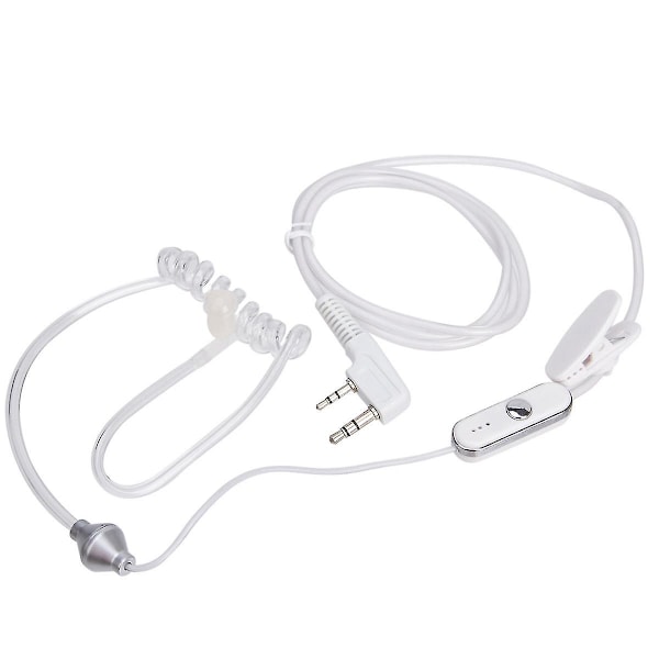 2 stk 2-pin dobbelt ørepropp øretelefon mikrofon Ptt for Etc Radio Walkie Talkie headset ørepropp