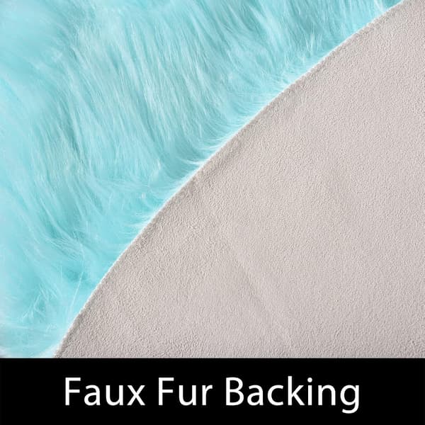 Superblødt tæppe, fluffy gulvmåtte, soveværelsesgulvmåtte Sky blue