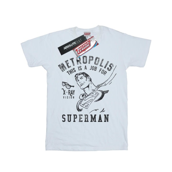 DC Comics Girls Superman X-Ray Puuvilla T-paita 9-11 v Valkoinen Valkoinen 9-11 V