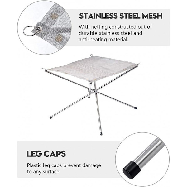 Portable Fire Pit for Outdoor Camping - Foldable Fire Pit
