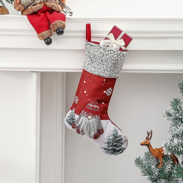 Julstrumpa, jultomten snögubbe hänge dekorativ lager