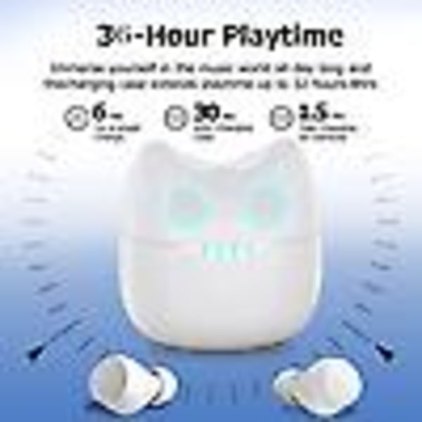 Bluetooth -hörlurar för barn med söt panda laddningsbox, Bluetooth 5.0 brusreducering