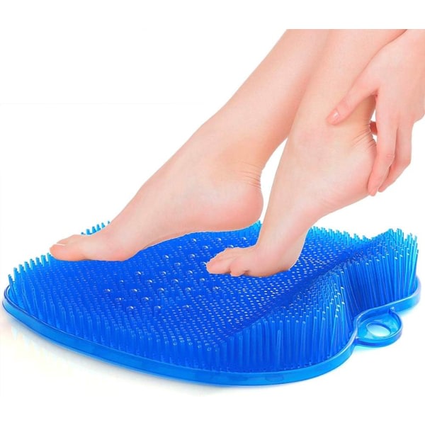 Foot Scrubber Cleaner Massager, för hudvård och fotvård duschtillbehör (sininen)