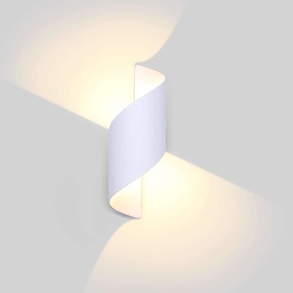 (Vit) Utomhusvägglampa LED Vattentät Modern Aluminium Exterio