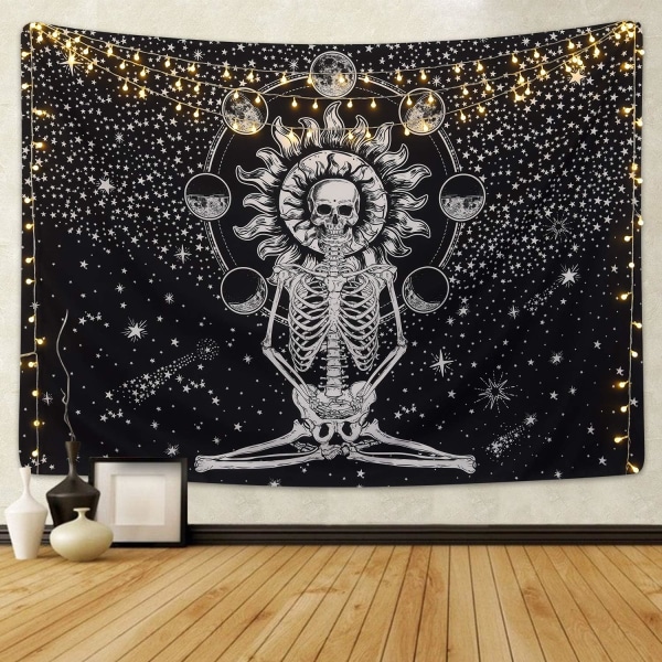 Kranie Tapestry Meditation Skelet Tapestry Chakra Tapestry Style 3 150*130cm