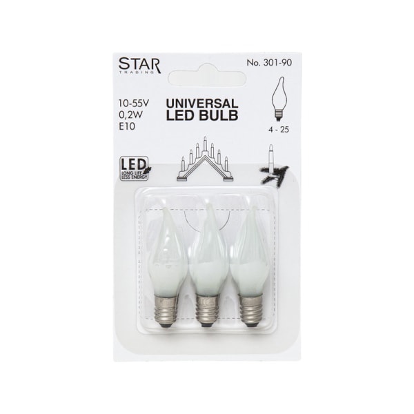21 stk. LED-lamper til Adventslysestage, Elbesparende E10 Uni 10-55V