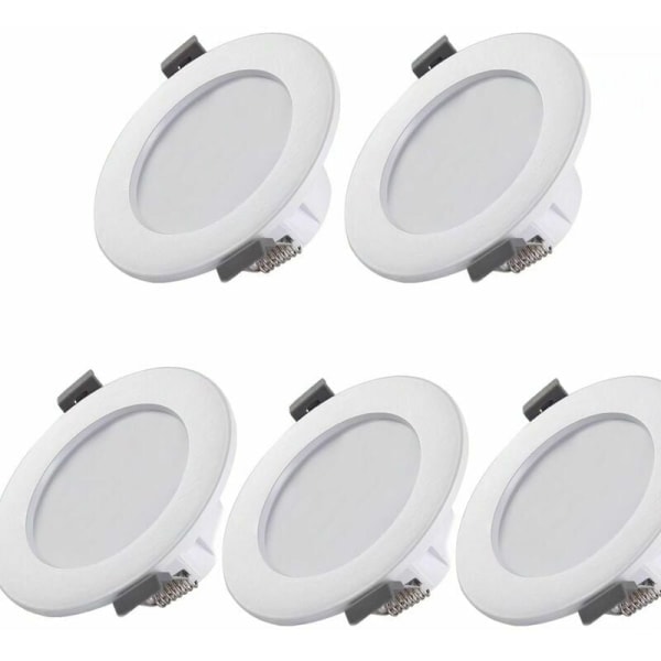 5 LED-badrumsstrålkastare IP44 25mm Ø85mm infälld taklampa