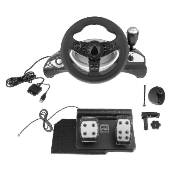 () Racing Gaming Steering Wheel Pedal Kit Simulator för Ps3/ps2/pc