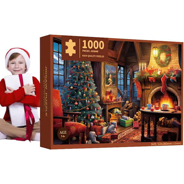 Ny stil Adventskalender puslespill 1000 brikker Julkalender puslespill Nedtellingskalender Nedtellingsboks Puslespill for voksne barn A